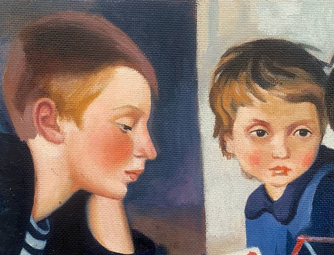Oil painting Children's games Serebryanskaya Z. - 6