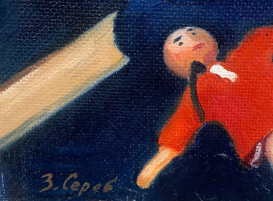 Oil painting Children's games Serebryanskaya Z. - 8