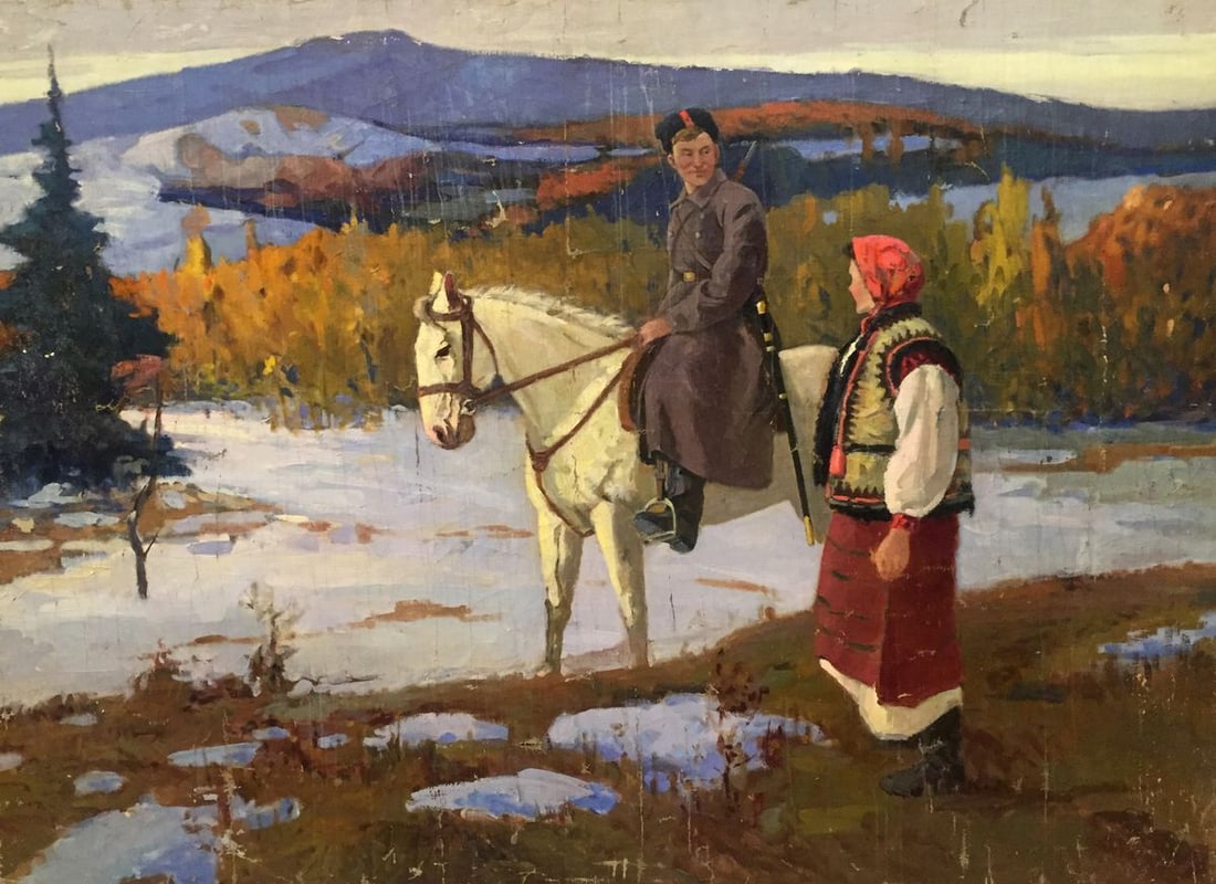 Oil painting Mom with son: No.Br 2 *** ABOUT THIS PAINTING *** * TITLE: "Mom with son" * SIZE: 150x110 cm/'59.05x43.30 inches' * MEDIUM: oil, canvas * HAND PAINTED: Original painting from our collection * CONDITION: we tried