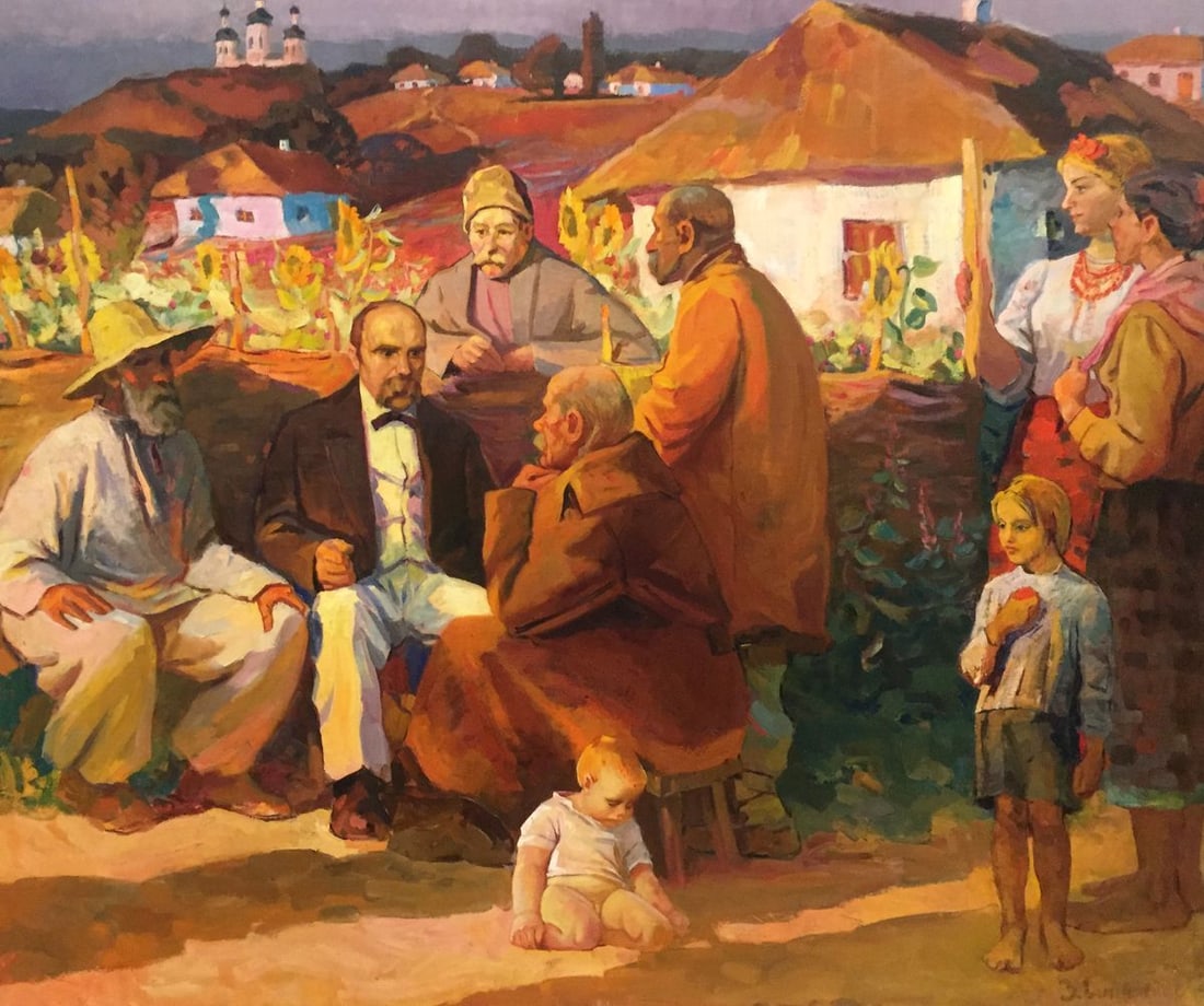 Oil painting Evening gatherings (1 of 9)