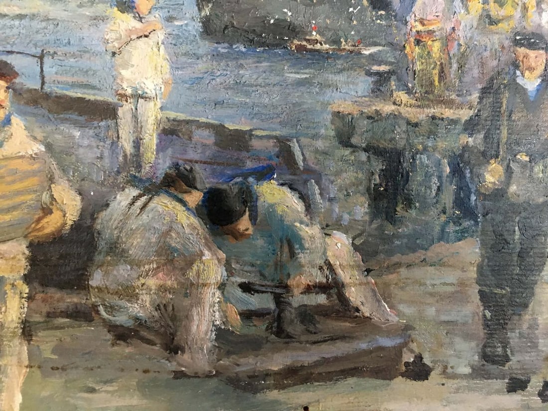 Oil painting Sailors in the port Pichuyev K. I. - 7