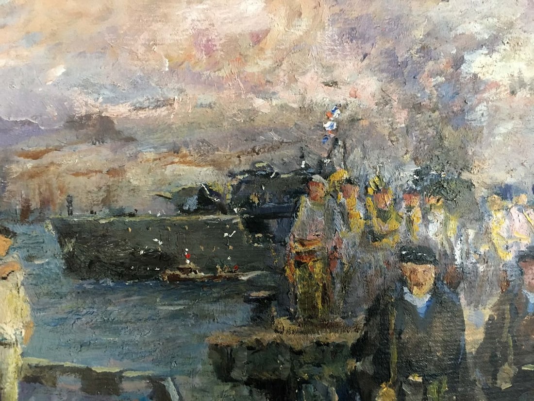 Oil painting Sailors in the port Pichuyev K. I. - 8