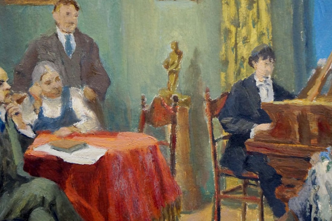 Oil painting Speech to Lenin - 6