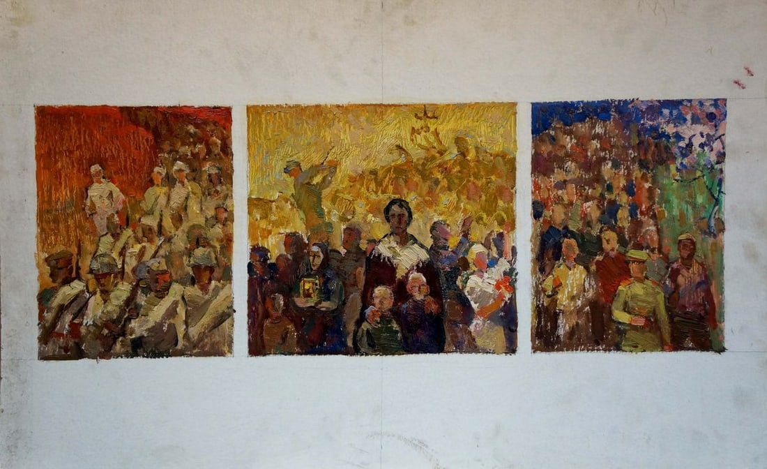 Oil painting For freedom Pokulity Konstantin Ivanovich: No.Verns 450 *** ABOUT THIS PAINTING *** * TITLE: "For freedom" * ARTISTS: Pokulity Konstantin Ivanovich * SIZE: 50x79 cm/'19.68x31.10 inches' * MEDIUM: oil, cardboard * HAND PAINTED: Original paintin