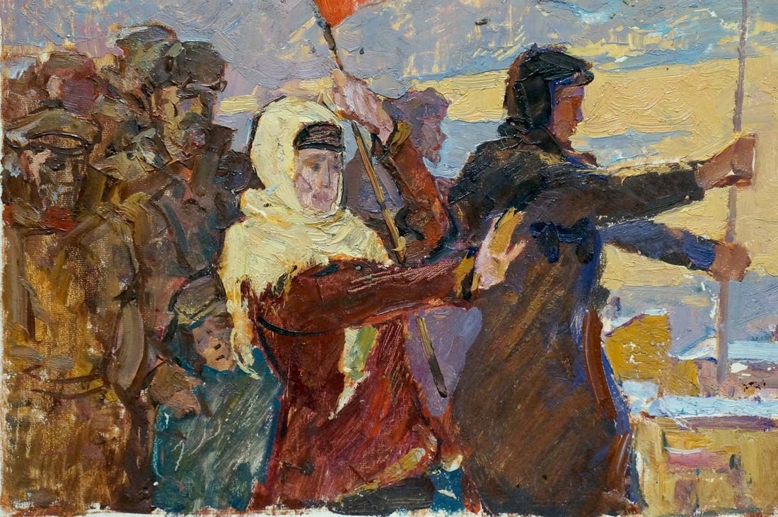 Oil painting Rally of people Pokulity Konstantin Ivanovich - 3