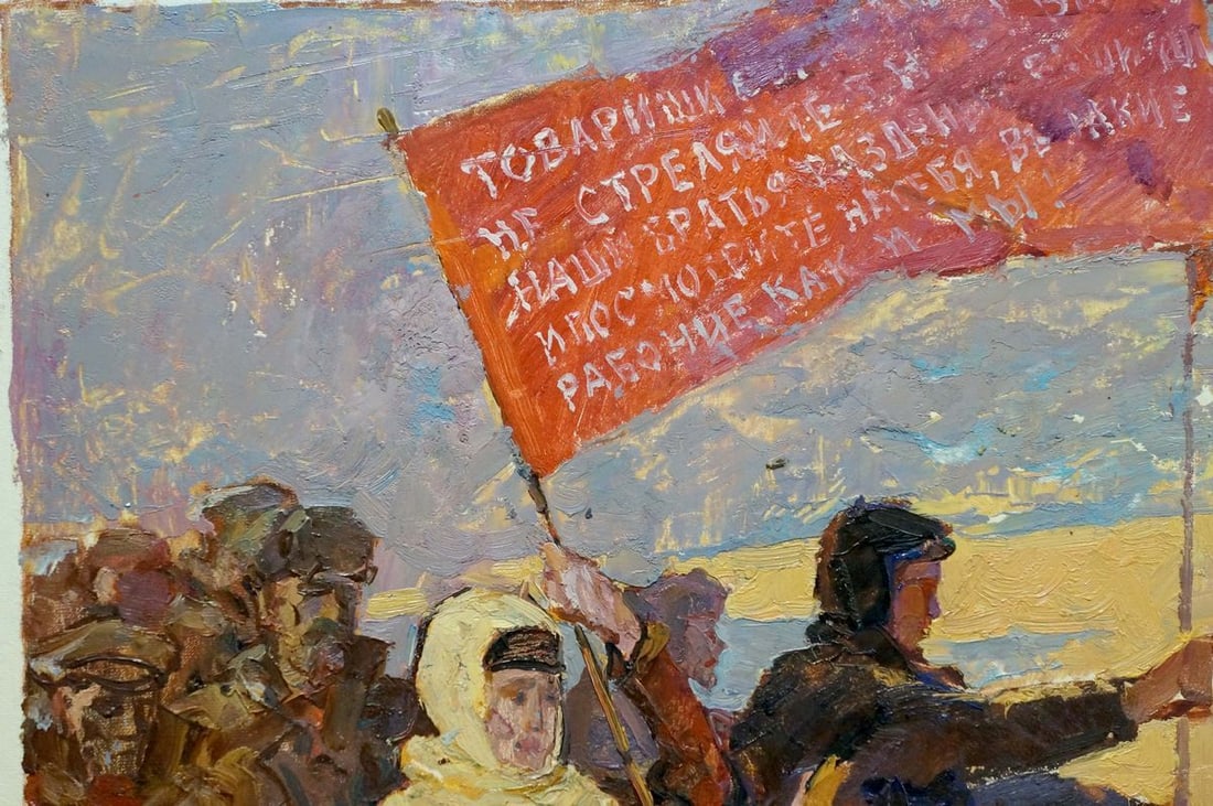 Oil painting Rally of people Pokulity Konstantin Ivanovich - 4