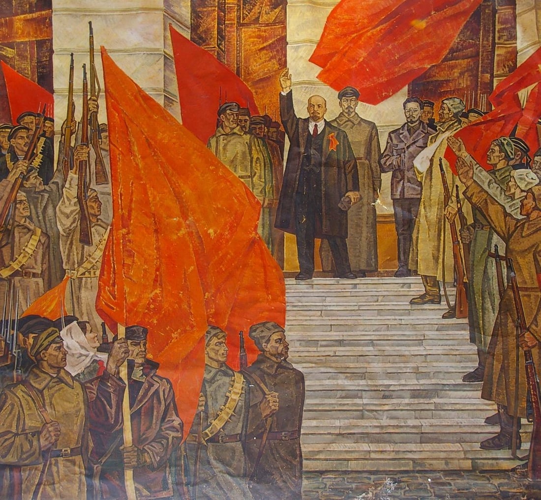 Oil painting October Lyubavin Yuri Mikhailovich: No.Pol 97 *** ABOUT THIS PAINTING *** * TITLE: "October" * ARTISTS: Lyubavin Yuri Mikhailovich * SIZE: 185x175 cm/'72.83x68.89 inches' * MEDIUM: oil, canvas * HAND PAINTED: Original painting from our 