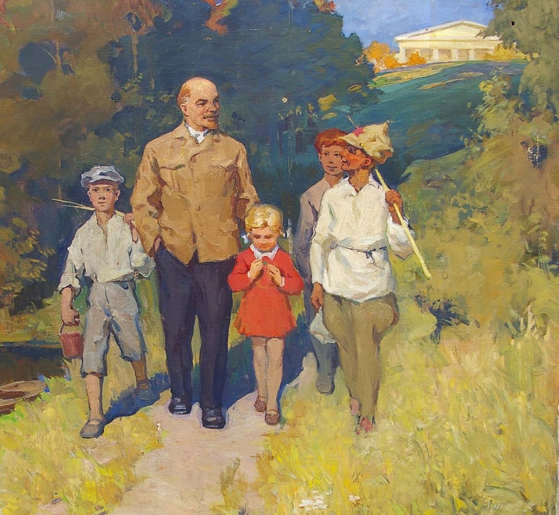 Oil painting Lenin with children Pavlyuk Georgy Nikolaevich - 3