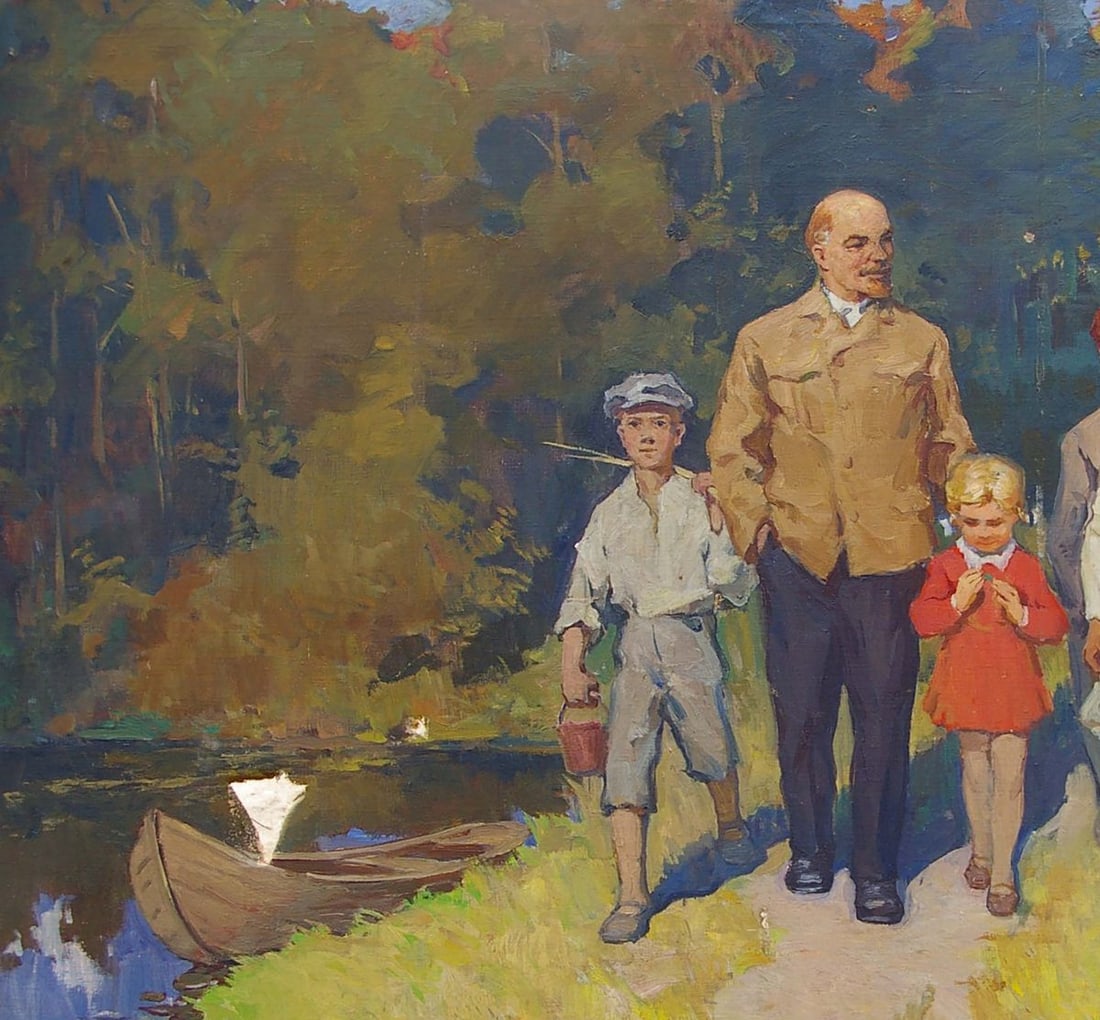 Oil painting Lenin with children Pavlyuk Georgy Nikolaevich - 4