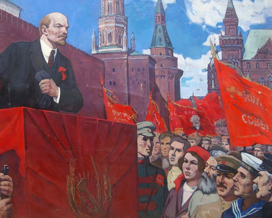 Oil painting Lenin's speech Rusin Arkady Viktorovich - 2
