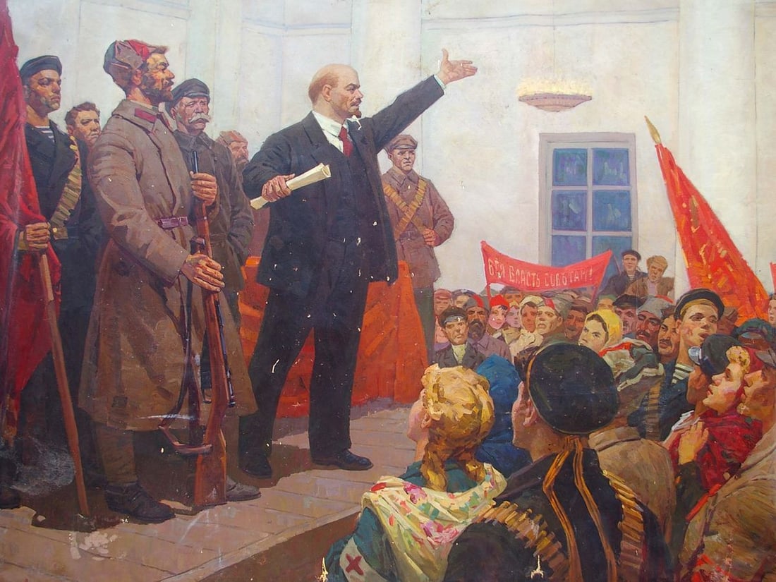 Oil painting Lenin's speech Samoylenko Zoya Alexandrovna (1 of 8)