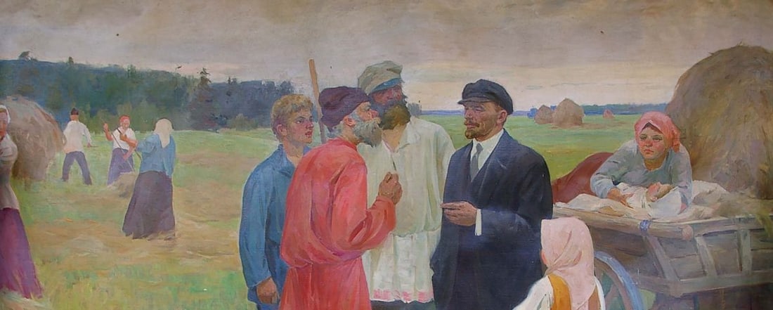 Oil painting Lenin with the peasants Sitdikov Haris Latyfovich - 3
