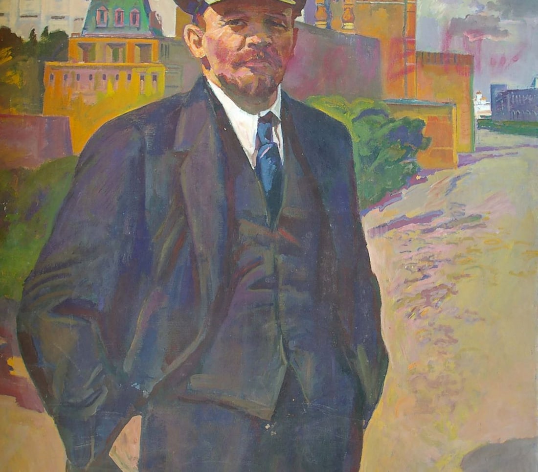 Oil painting Portrait of Lenin Tokarev Vyacheslav Vasilievich - 2