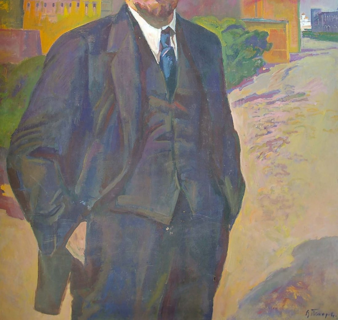Oil painting Portrait of Lenin Tokarev Vyacheslav Vasilievich - 3