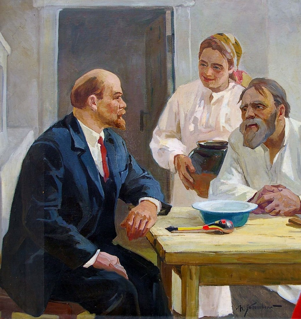 Oil painting Lenin with people Yablonsky P. - 4