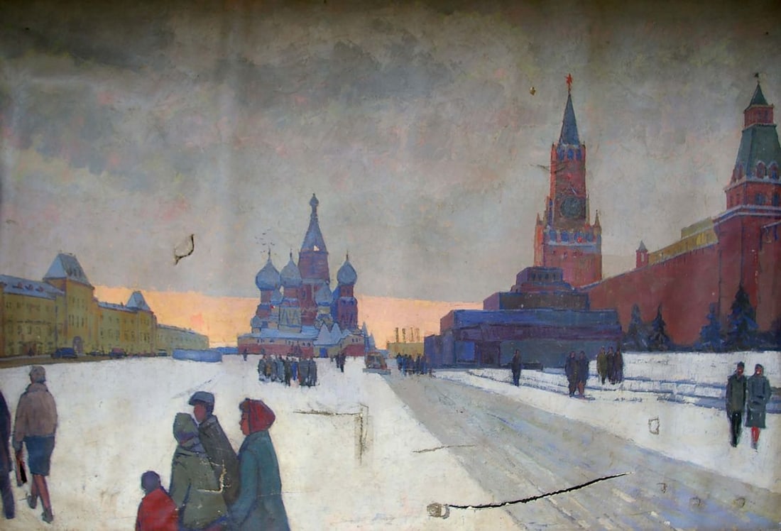Oil painting Red Square Dubrovin Dmitriy Nikolayevich: No.Pol 117 *** ABOUT THIS PAINTING *** * TITLE: "Red Square" * ARTISTS: Dubrovin Dmitriy Nikolayevich * SIZE: 90x80 cm/'35.43x31.49 inches' * MEDIUM: oil, canvas * HAND PAINTED: Original painting from