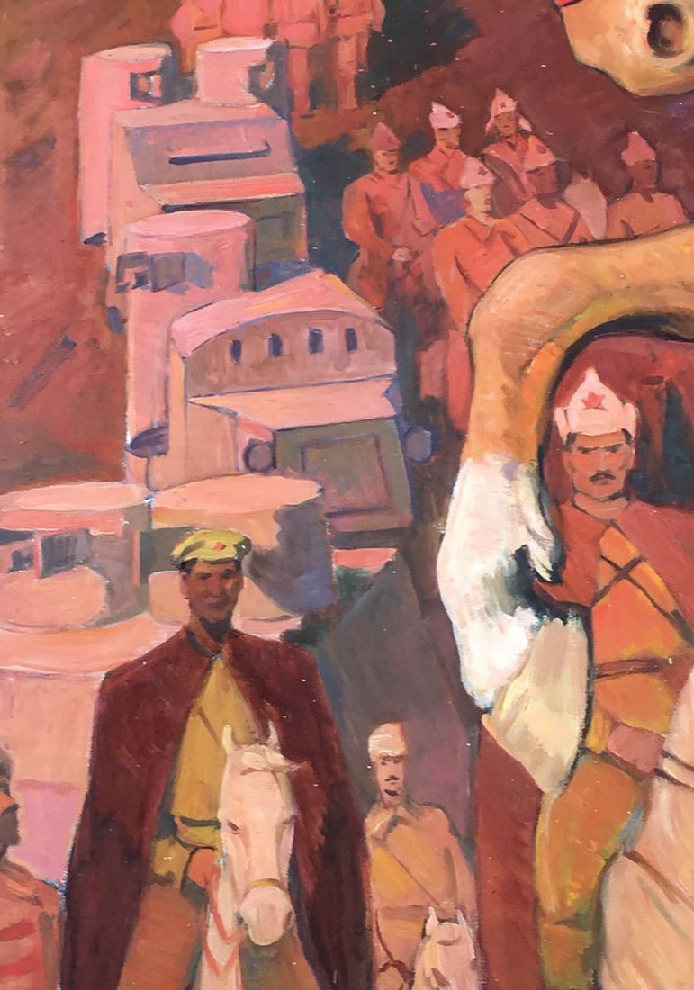 Oil painting Portrait of an officer Sirotenko Yuri Georgievich: No.573 *** ABOUT THIS PAINTING *** * TITLE: "Portrait of an officer" * ARTISTS: Sirotenko Yuri Georgievich * SIZE: 210x195 cm/'82.67x76.77 inches' * MEDIUM: oil, canvas * HAND PAINTED: Original painti