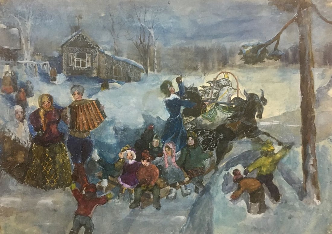 Watercolor painting Festive evening Palazhchenko Irina: No.680 *** ABOUT THIS PAINTING *** * TITLE: "Festive evening" * ARTISTS: Palazhchenko Irina * SIZE: 43x61 cm/'16.92x24.01 inches' * MEDIUM: watercolor, cardboard * HAND PAINTED: Original painting