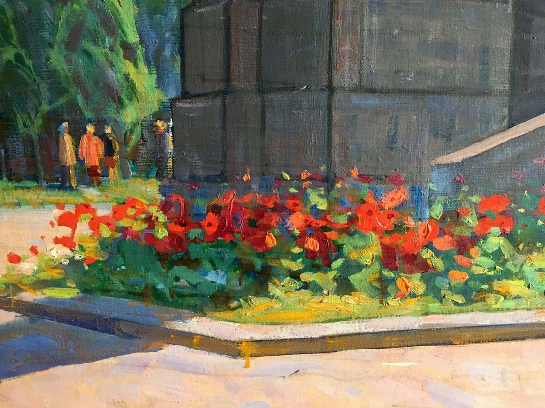Oil painting At the monument Tyukha Ivan Andreevich - 4