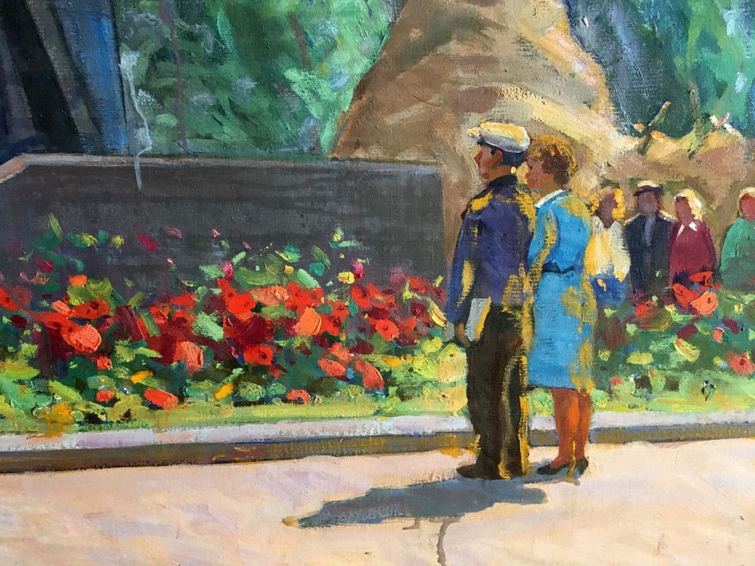 Oil painting At the monument Tyukha Ivan Andreevich - 5
