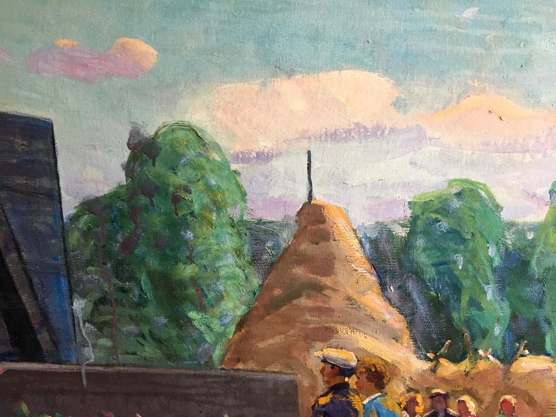 Oil painting At the monument Tyukha Ivan Andreevich - 6