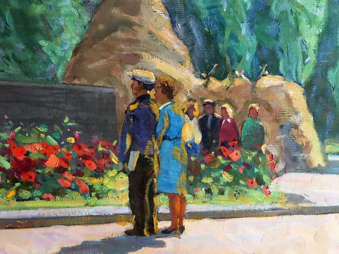 Oil painting At the monument Tyukha Ivan Andreevich - 9