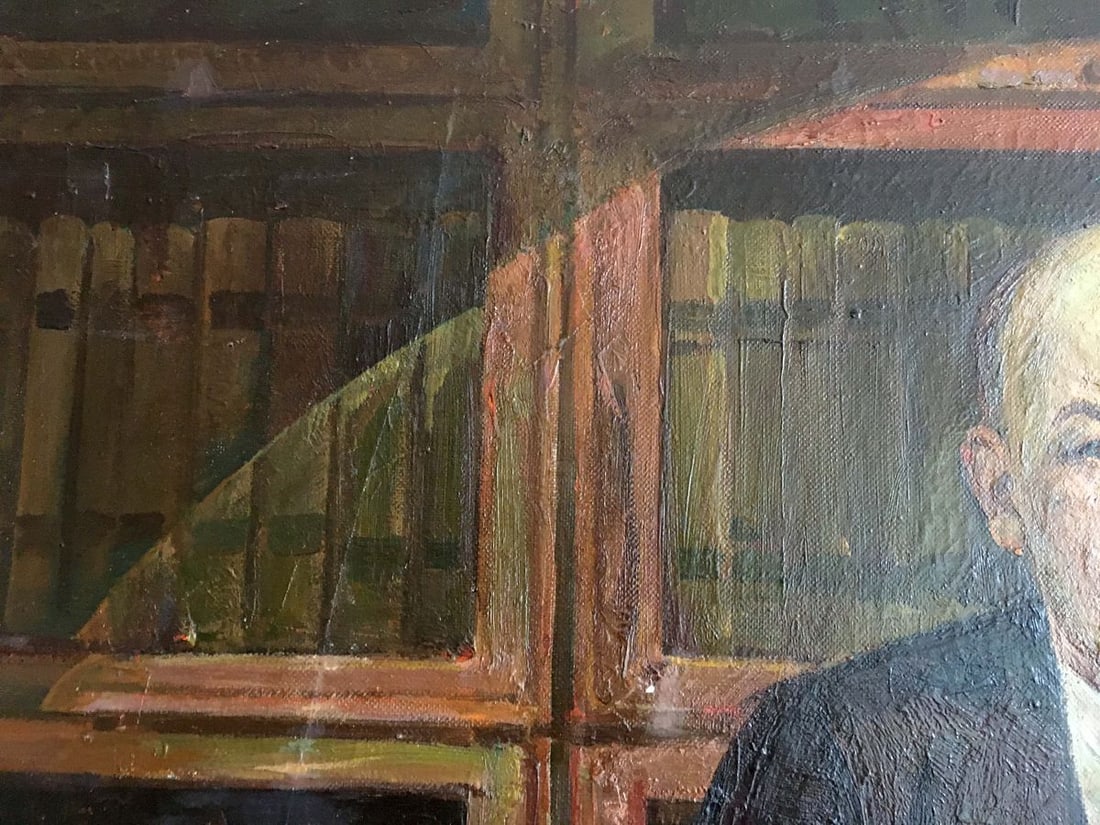 Oil painting Lenin at the table - 8