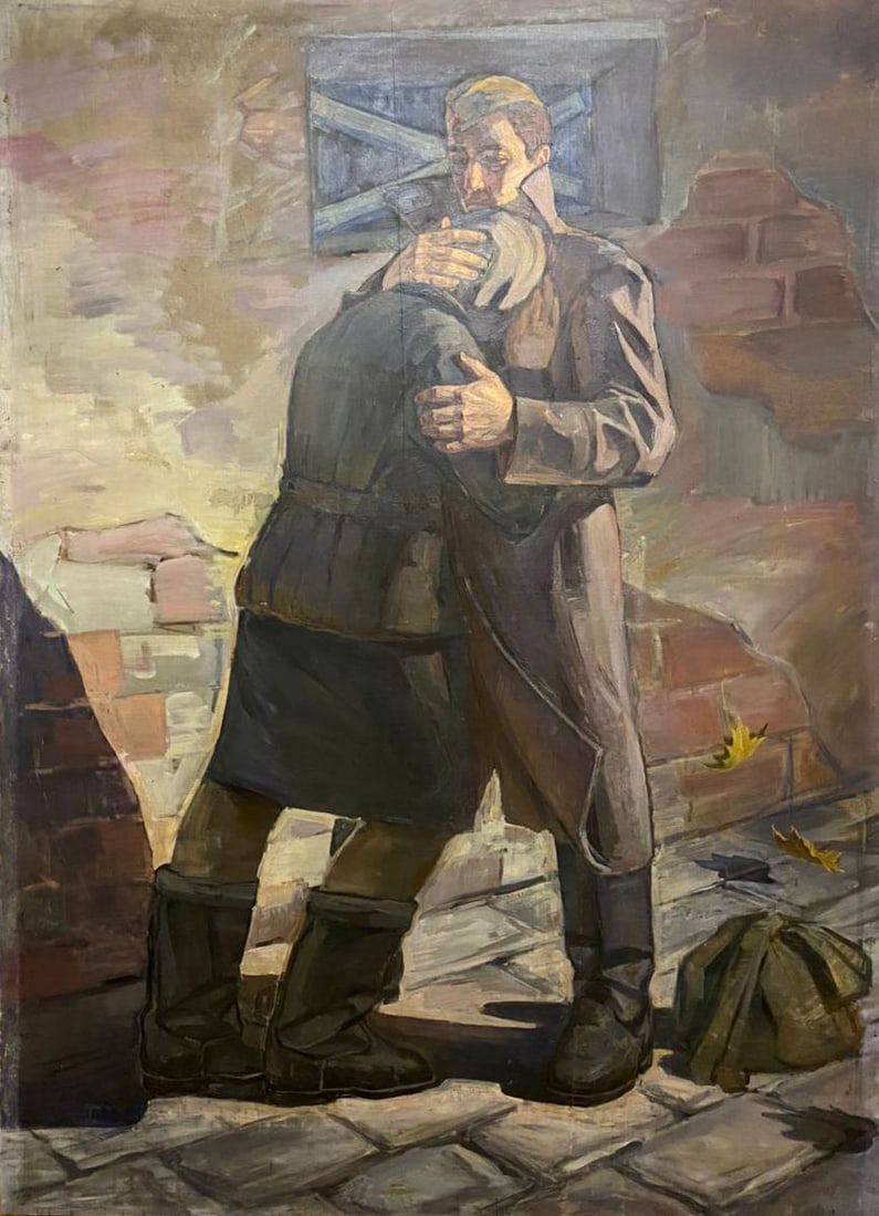 Oil painting Parting Abiyakin A.P.: No.1025AAA *** ABOUT THIS PAINTING *** * TITLE: "Parting" * ARTISTS: Abiyakin A.P. * SIZE: 200x150 cm/'78.74x59.05 inches' * MEDIUM: oil, canvas * HAND PAINTED: Original painting from our collection