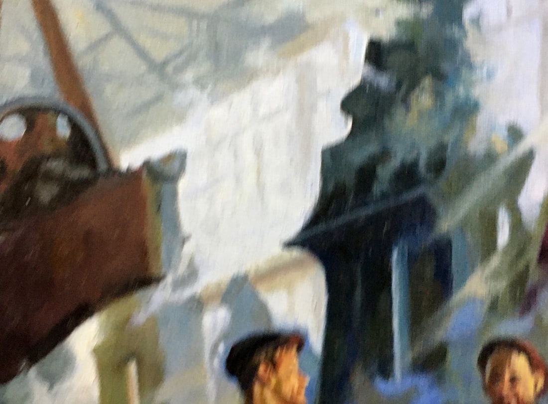 Oil painting Factory everyday life Vl. Tverdokhleb - 4