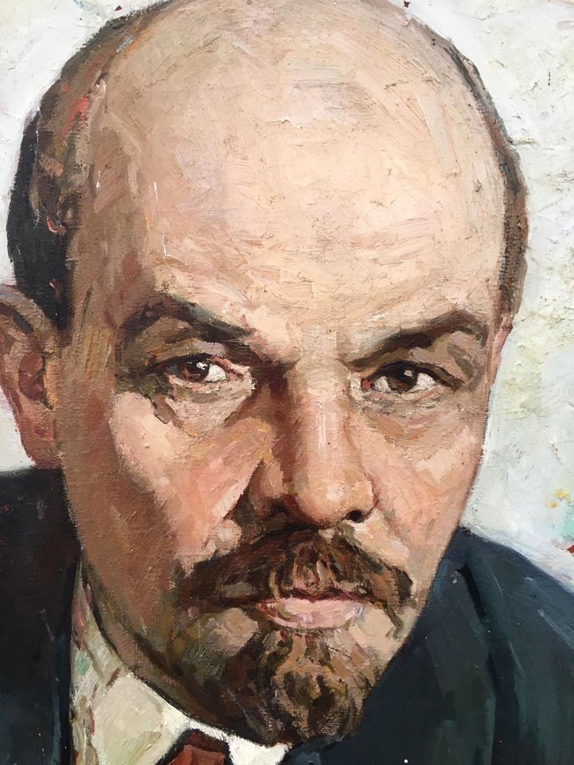 Social realism oil painting Portrait of Lenin Brikulets Viktor Mikhailovich - 7