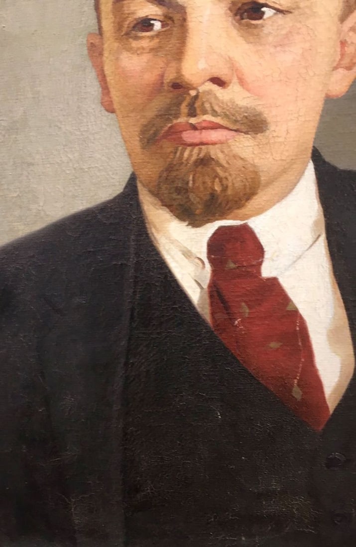 Social realism oil painting Portrait of Lenin Nasedkin Anatoly Leonidovich - 6