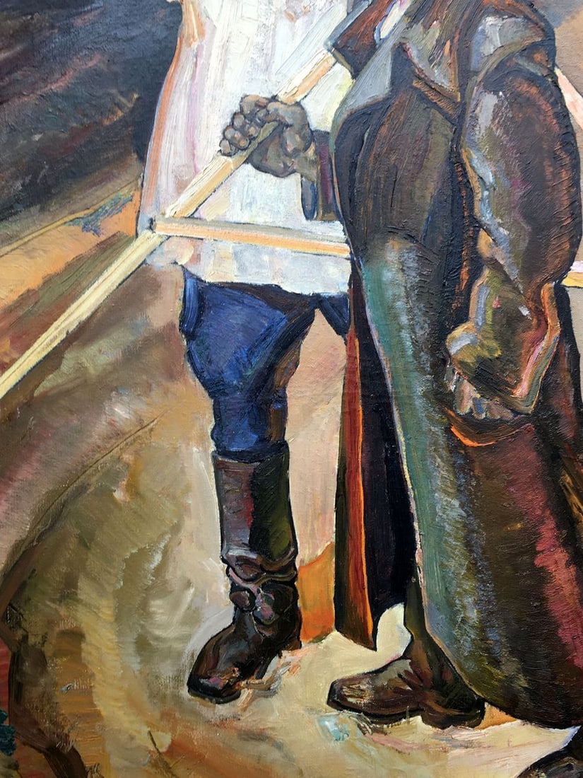 Social realism oil painting Land development Tsyun A. - 7