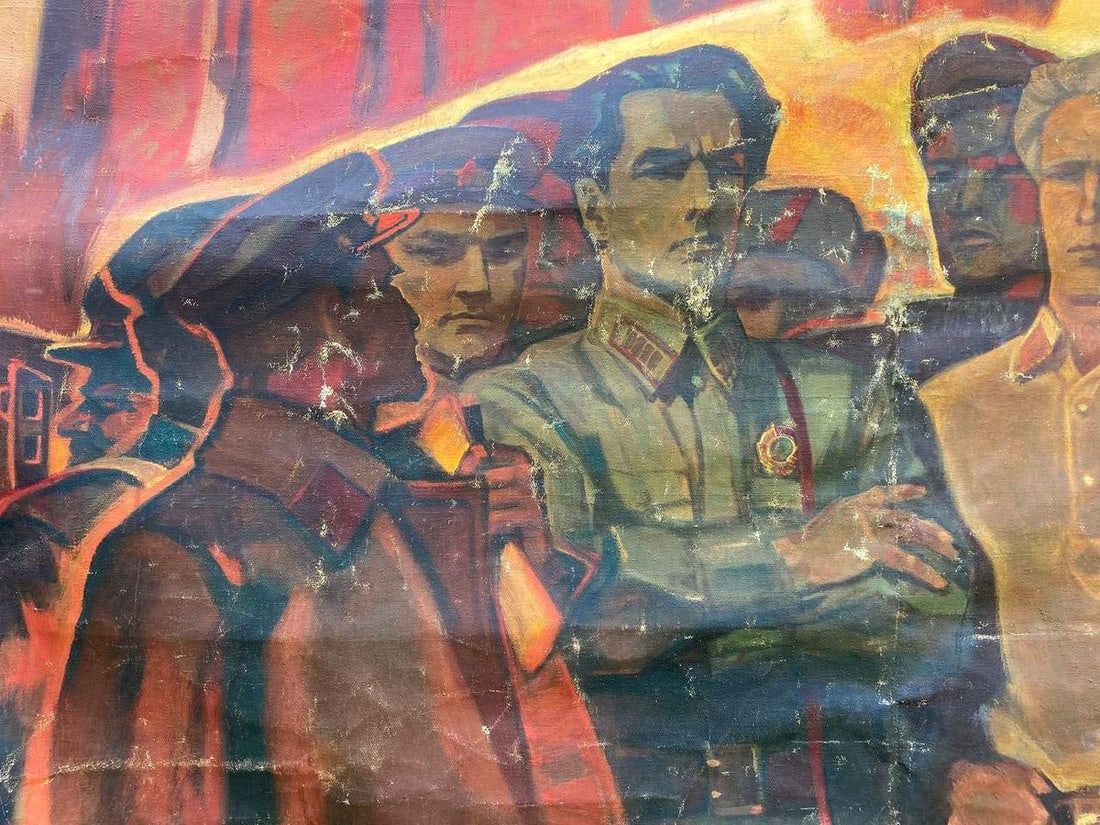 Social realism oil painting Scout Kuznetsov. Strong in spirit Dovzhenko Anatoly Ivanovich - 14