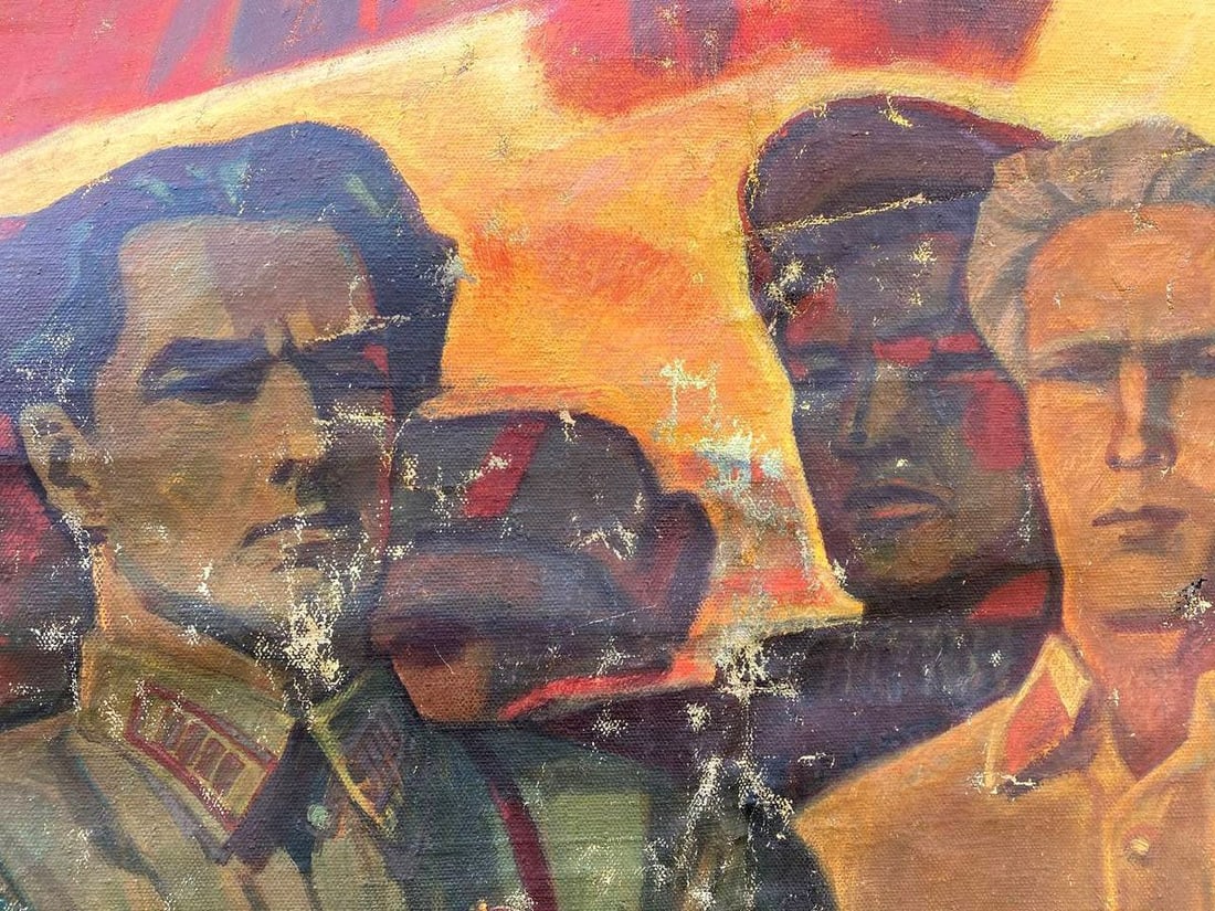 Social realism oil painting Scout Kuznetsov. Strong in spirit Dovzhenko Anatoly Ivanovich - 7