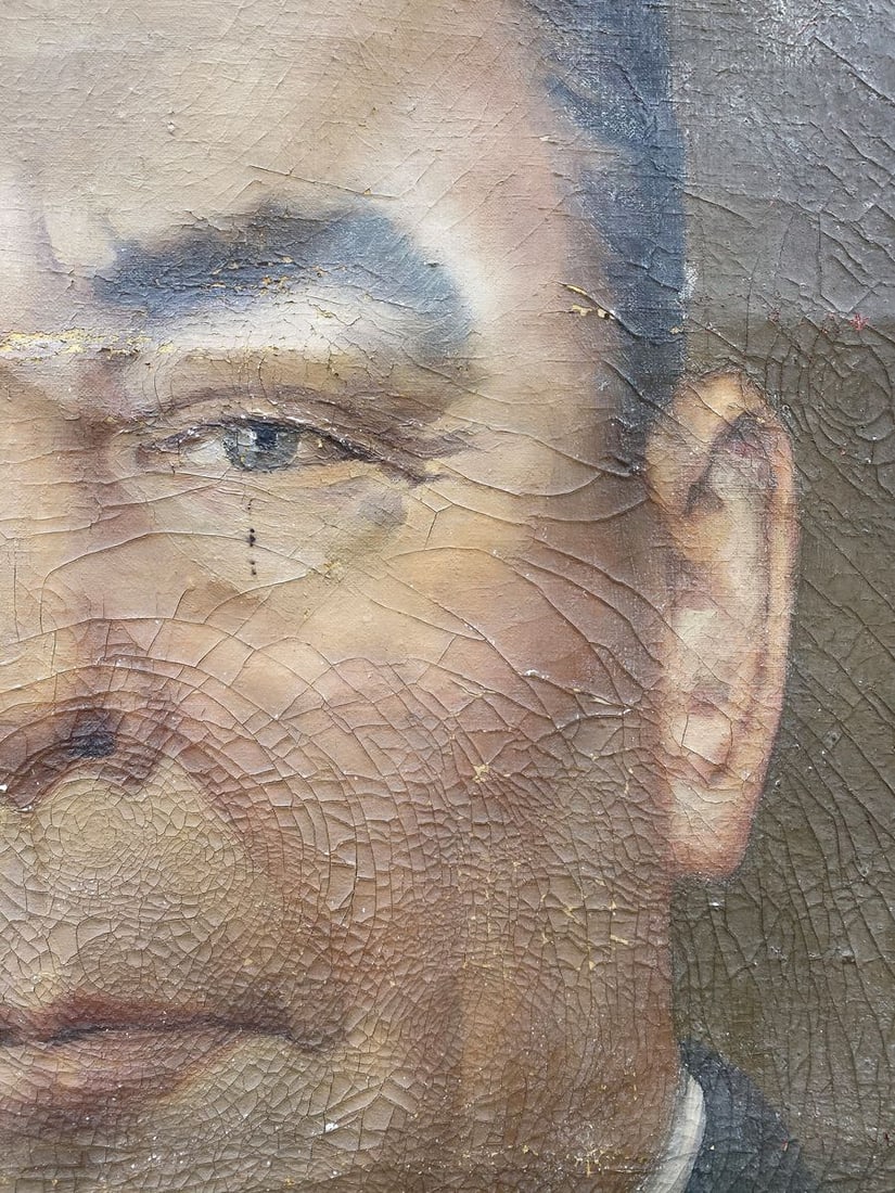 Social realism oil painting Portrait of Brezhnev Unknown author - 12