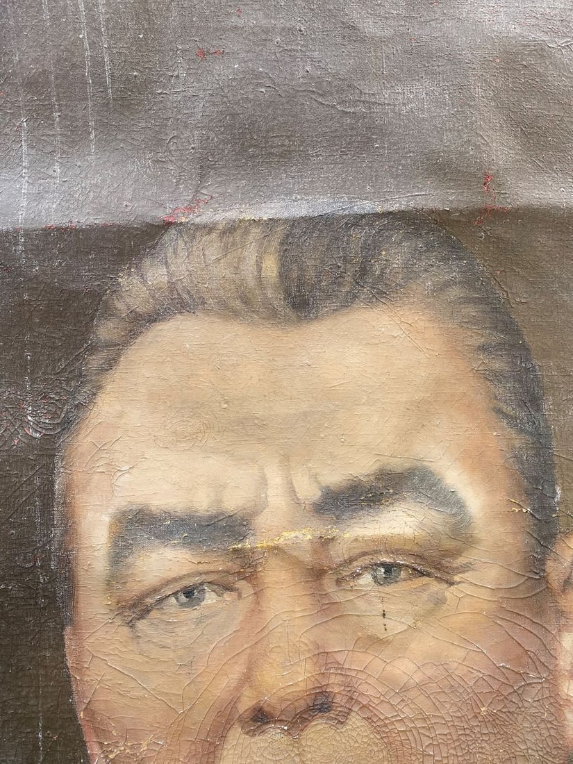 Social realism oil painting Portrait of Brezhnev Unknown author - 9