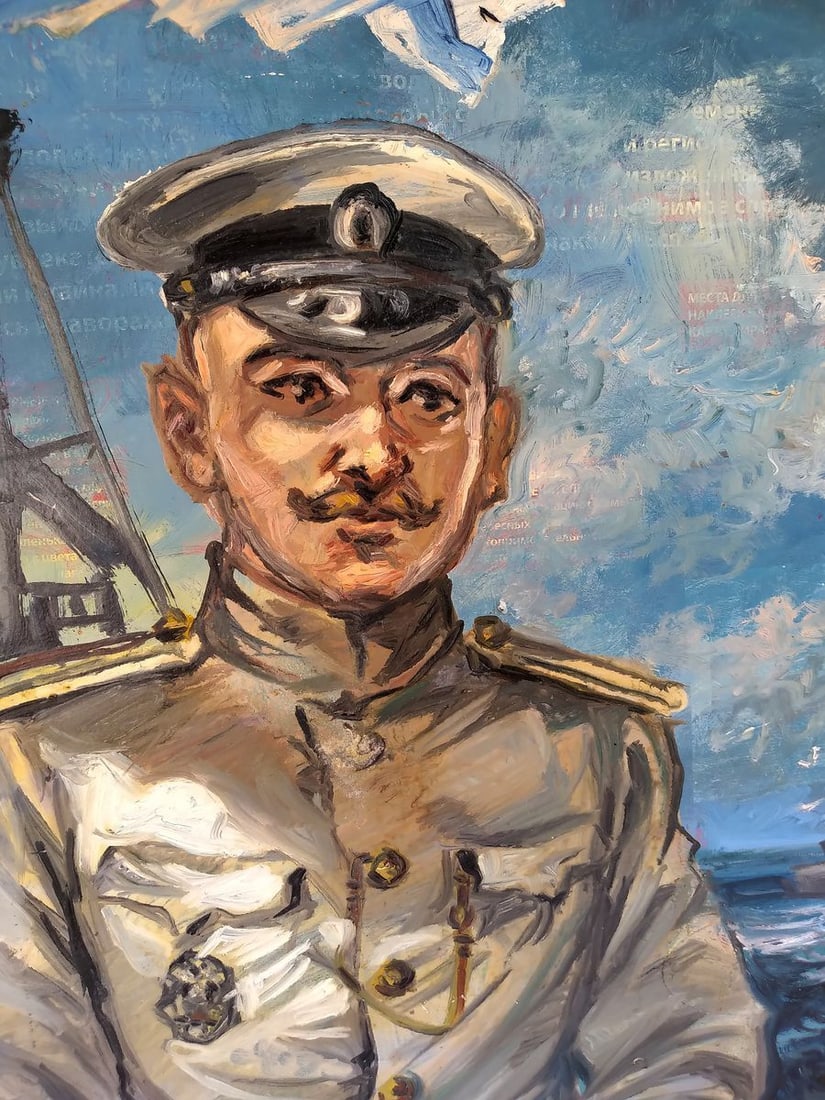 Social realism oil painting In the navy Alexander Arkadievich Litvinov - 4