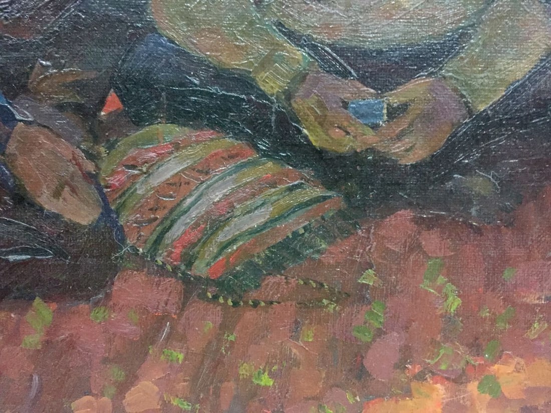 Oil painting On the ground Brusentsov Gennady Yakovlevich - 6