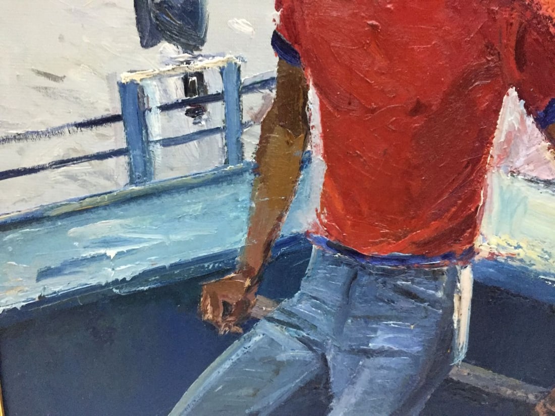 Oil painting Lifeguard on a ship Egor Tolkunov - 3