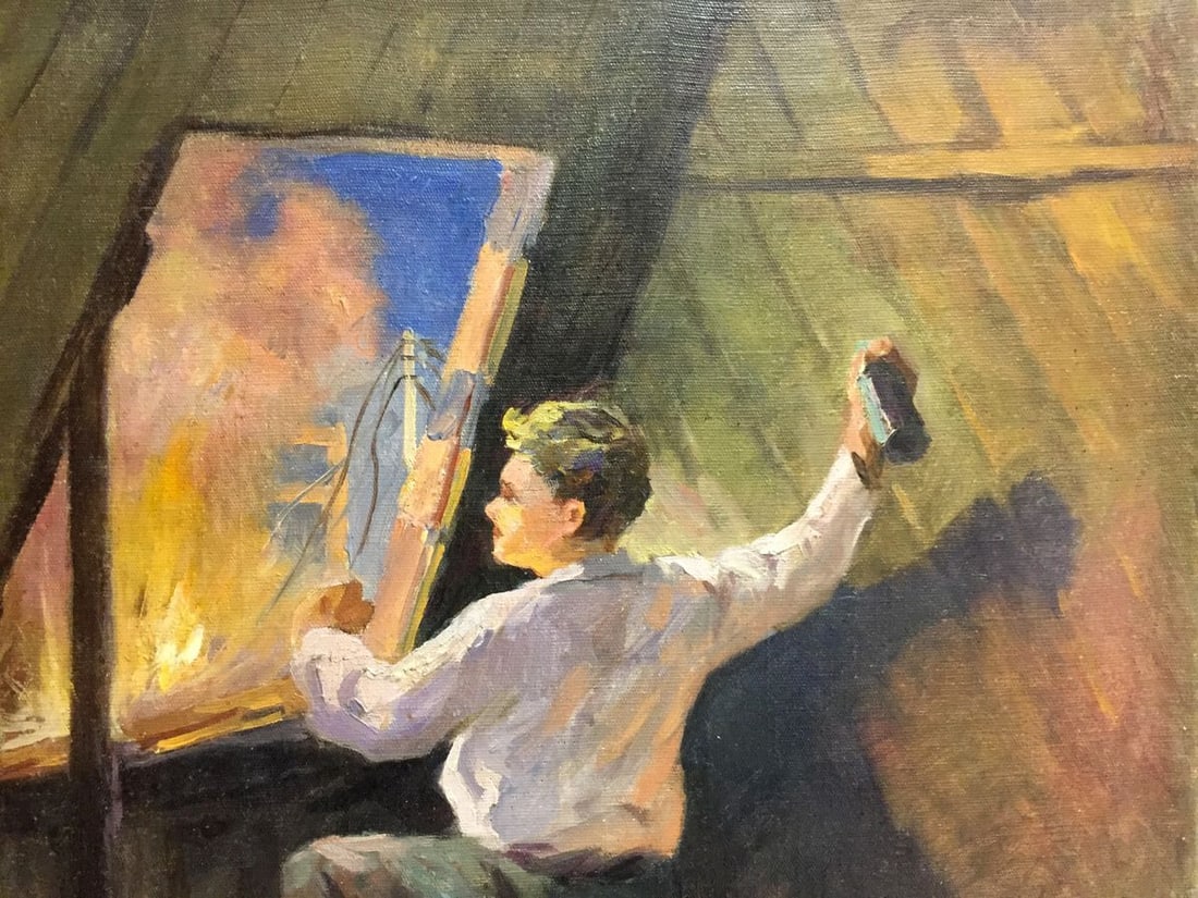 Oil painting Man at the window - 5