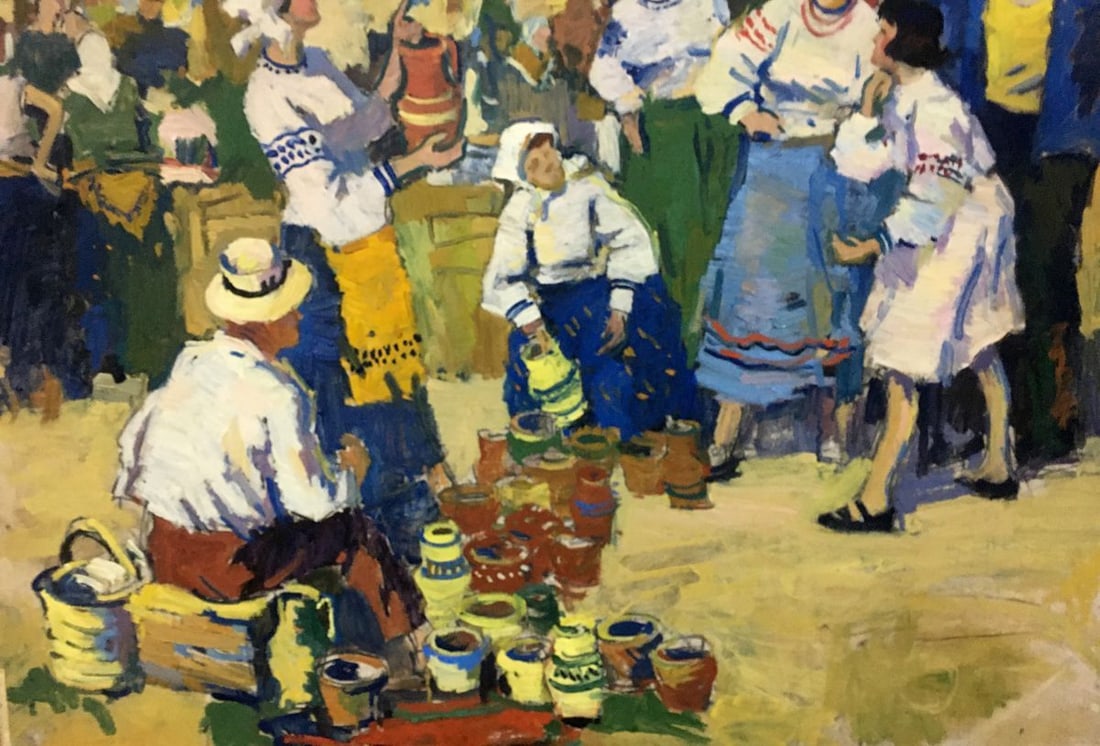Oil painting On the market Pokulity Konstantin Ivanovich - 2