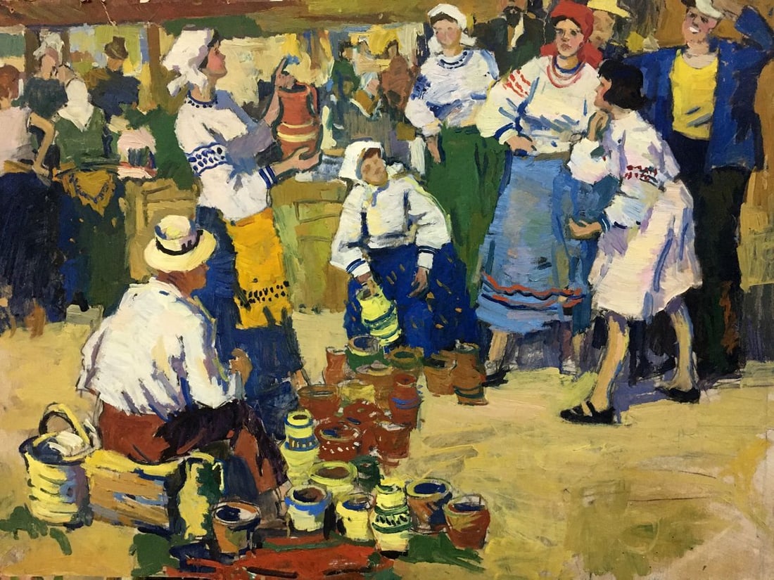 Oil painting On the market Pokulity Konstantin Ivanovich - 3