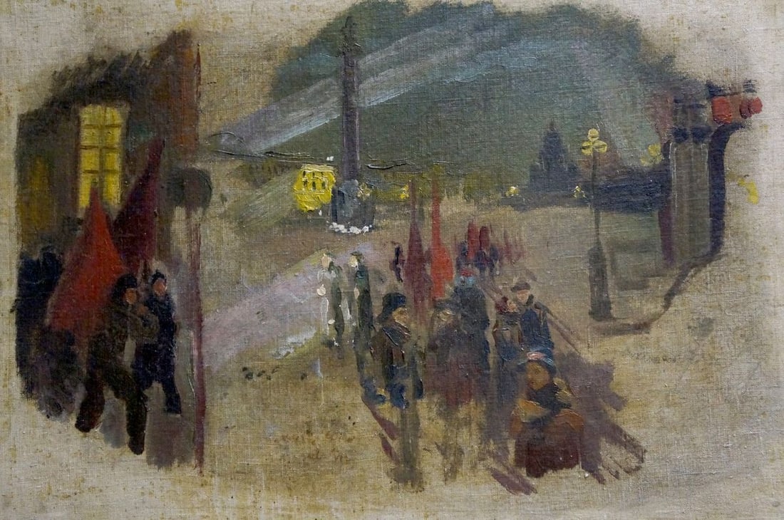 Oil painting On the road: No.Vern 671 *** ABOUT THIS PAINTING *** * TITLE: "On the road" * ARTISTS: * SIZE: 66x44 cm/'25.98x17.32 inches' * MEDIUM: oil, canvas * HAND PAINTED: Original painting from our collection * CONDITION: