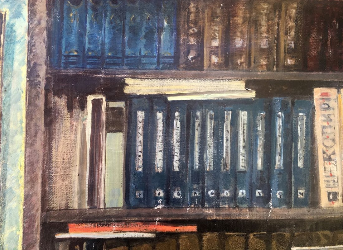 Oil painting Writer Nathan Rybak Shostak David Zelmanovich - 3