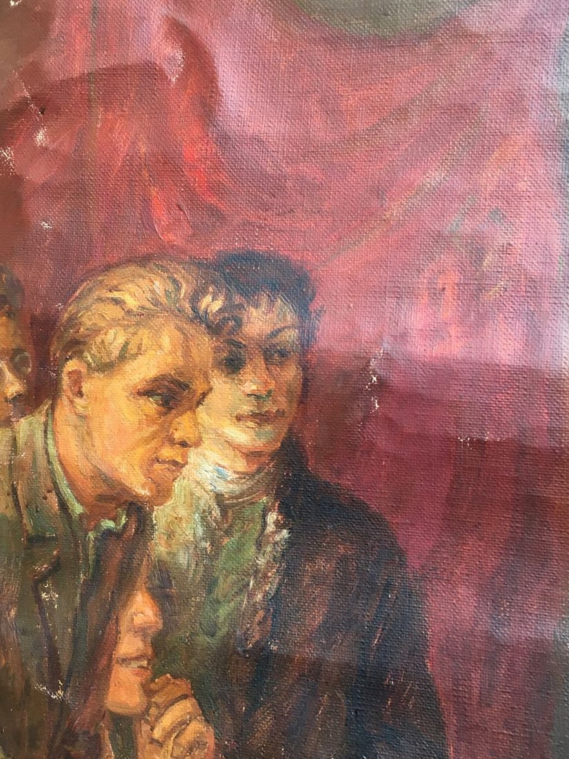 Oil painting Lenin among delegates of the 3rd Congress of Komsomol Terentyev Vladimir Vasilievich - 8