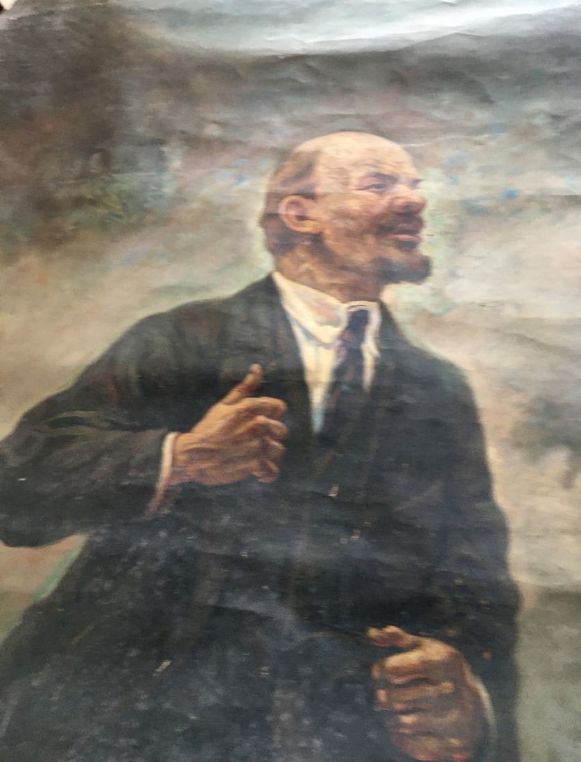Oil painting Lenin on the podium - 10