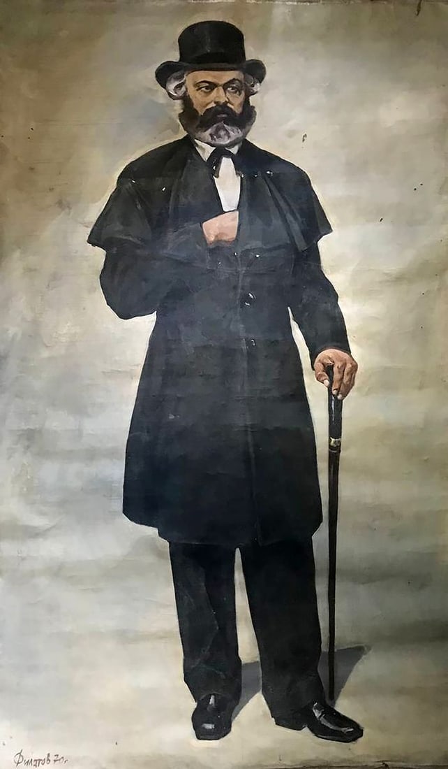 Oil painting Karl Marx Filatov Konstantin Vladimirovich: There are a couple for this oil painting. You can buy one or buy both. The last picture will show you how it looks in a pair. You can find one from us or let us know and we will send you the second