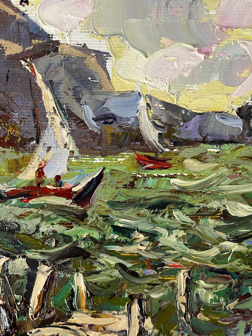 Oil painting Sailboats at sea Oleksiy Ivanyuk - 4