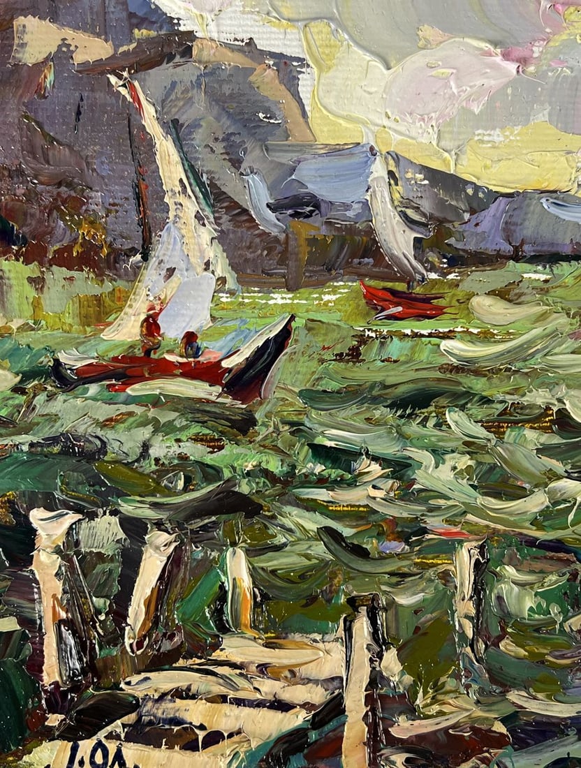 Oil painting Sailboats at sea Oleksiy Ivanyuk - 5