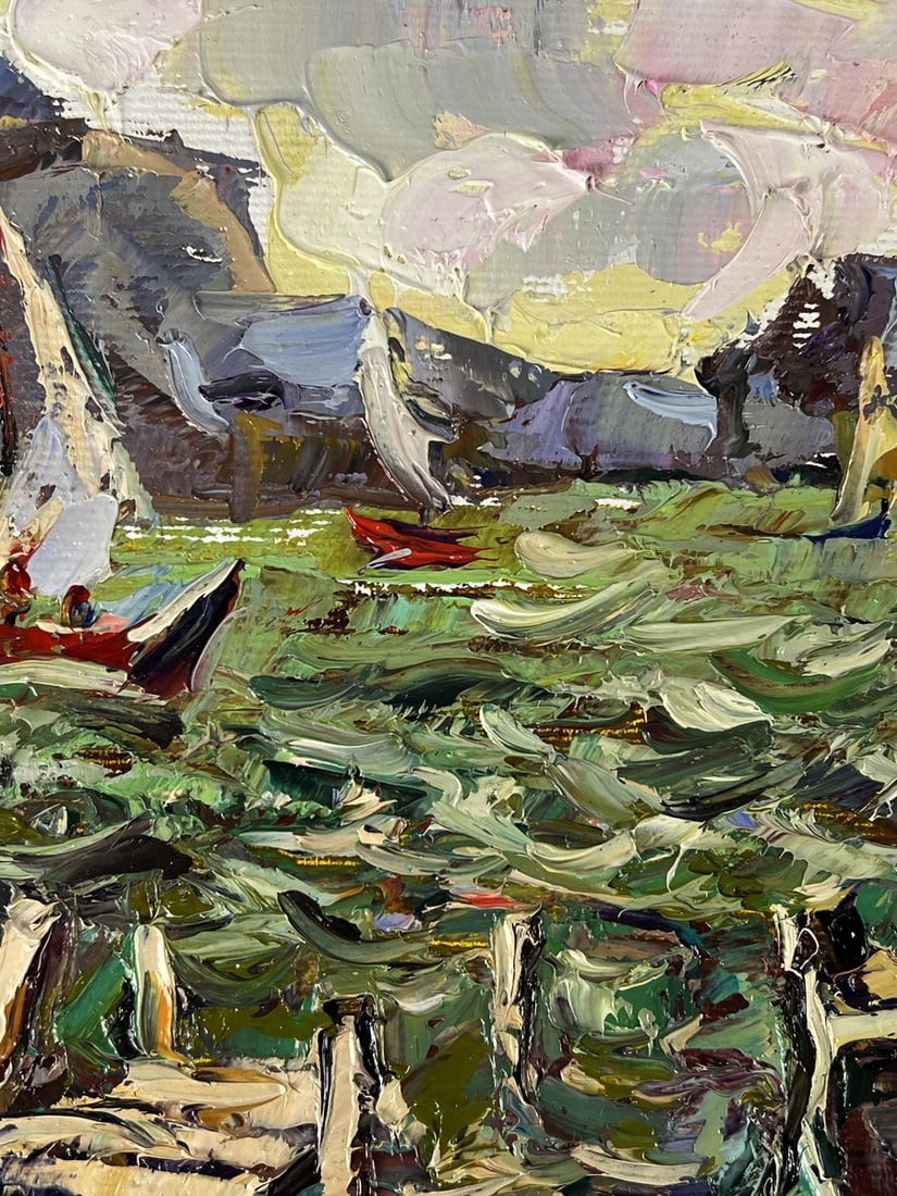 Oil painting Sailboats at sea Oleksiy Ivanyuk - 6